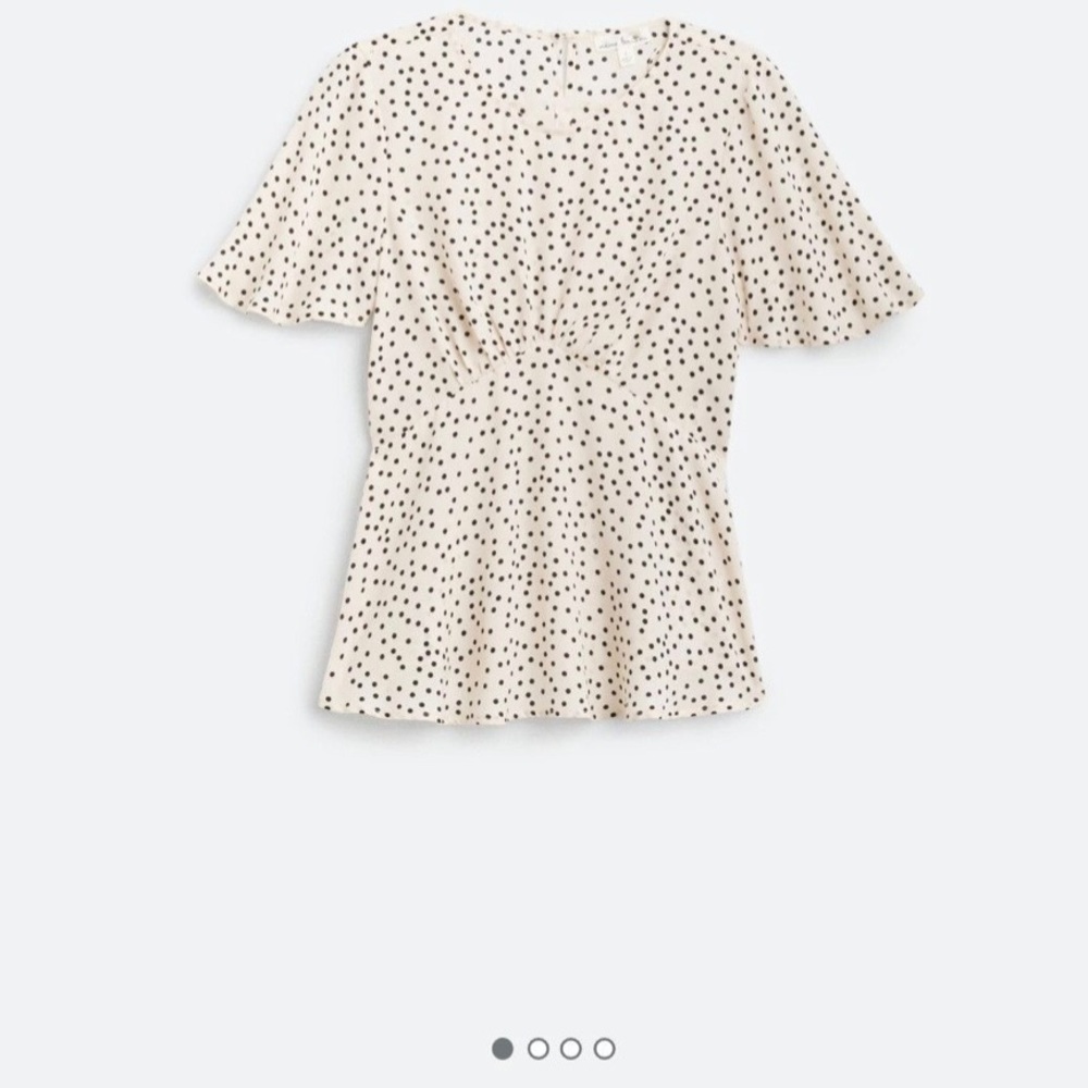 Nine Britton Petra Flutter Sleeve Blouse Size M